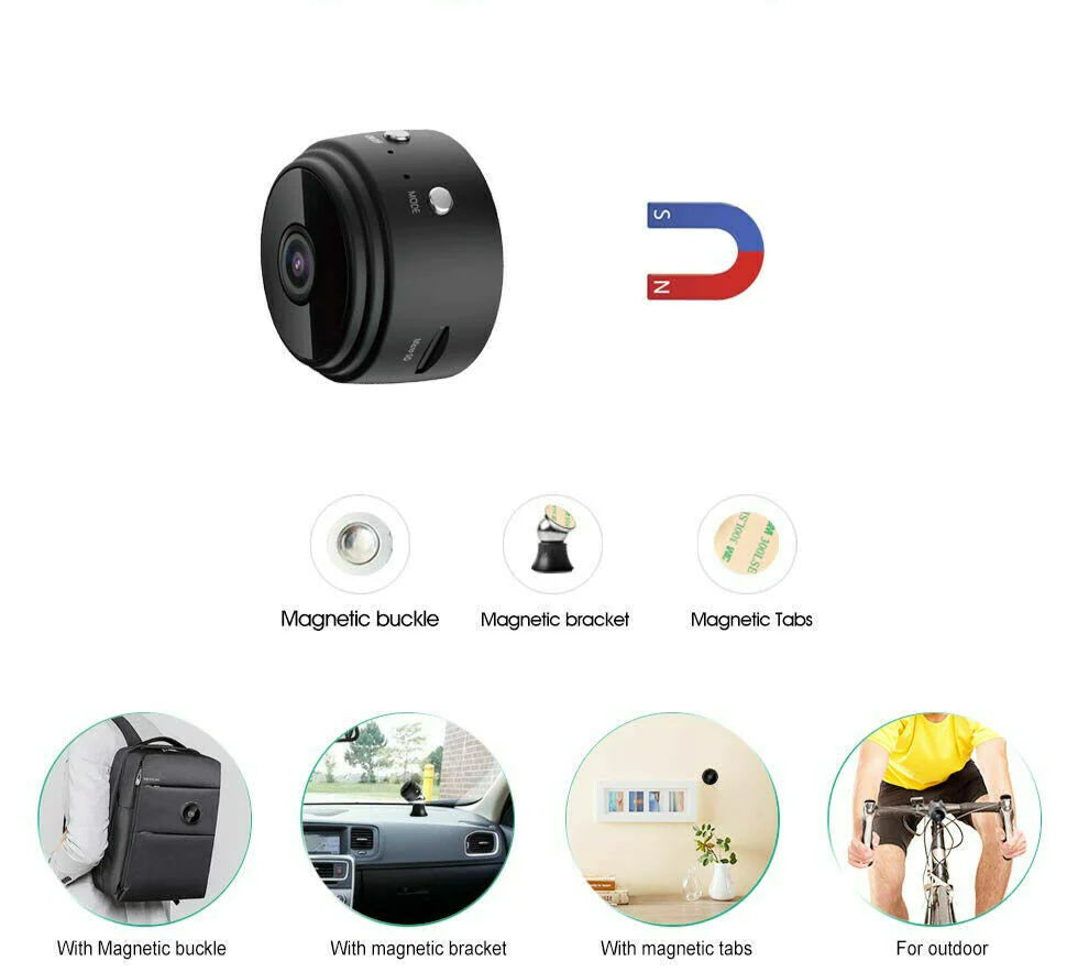 Night Owl™ - 1080p Mini WiFi Hidden Camera w/ Night Vision