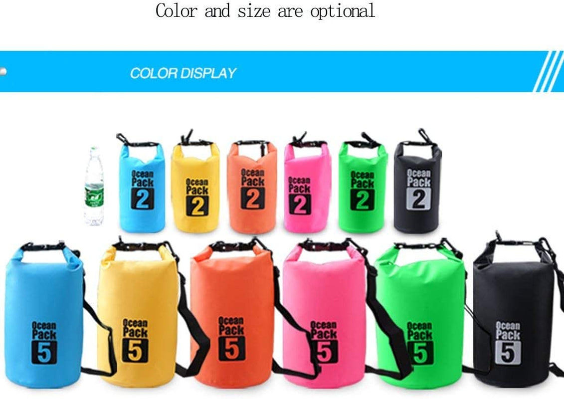 Dry Sack/Waterproof Bag for Boating, Kayaking, Hiking, Snowboarding, Camping, Rafting, Fishing and Backpacking (Black, 10L)