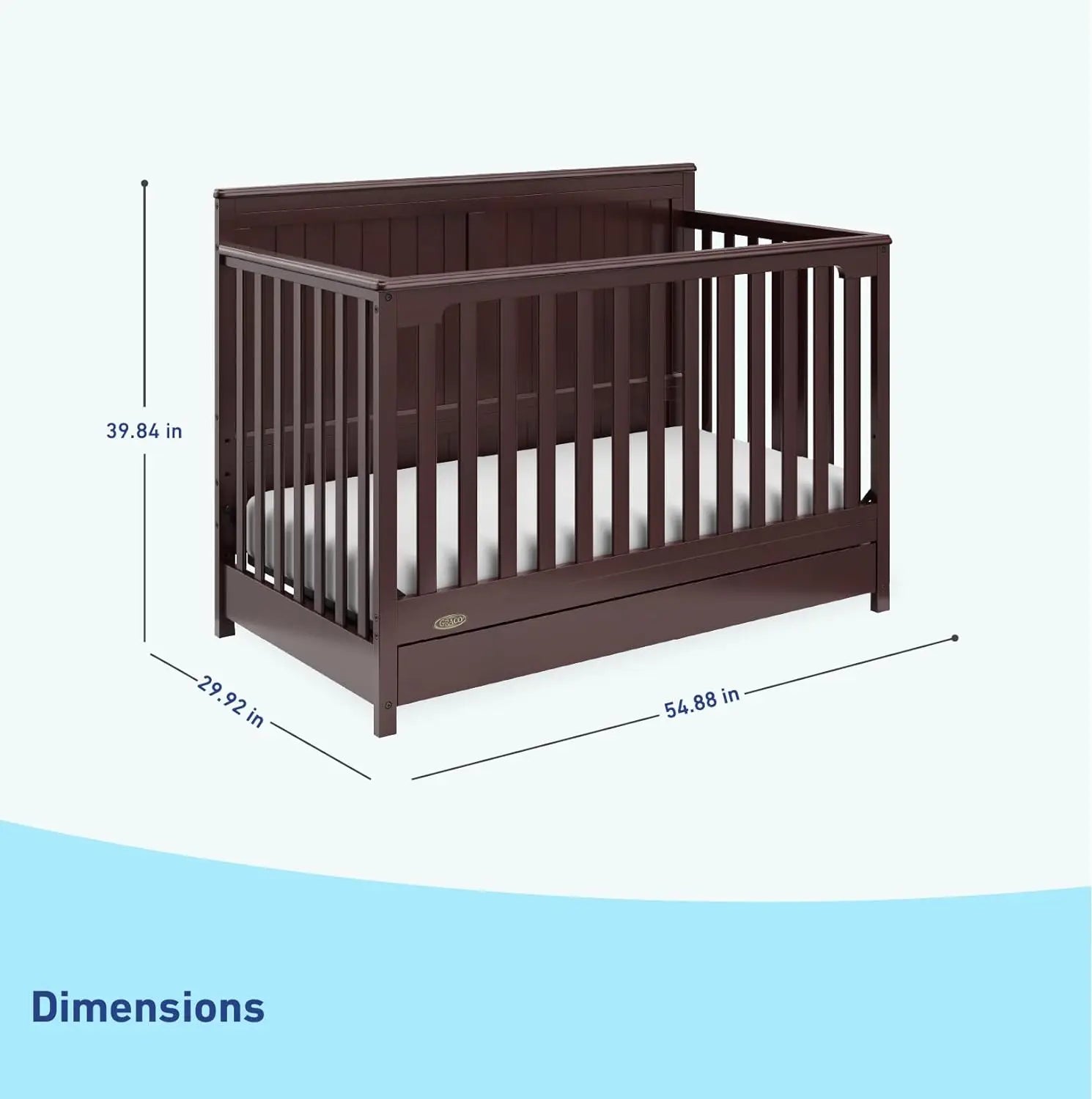 Graco 5-In-1 Convertible Crib with Drawer 