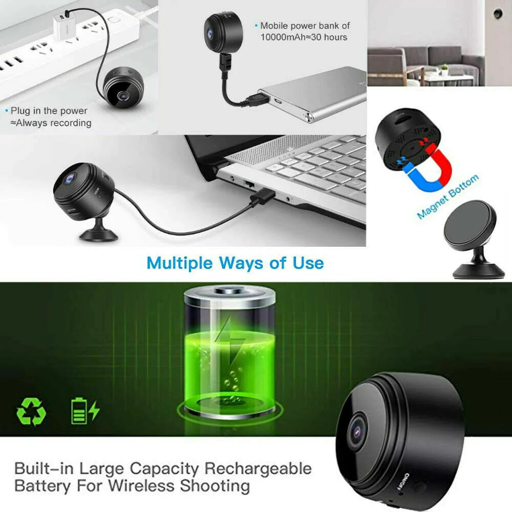 Night Owl™ - 1080p Mini WiFi Hidden Camera w/ Night Vision
