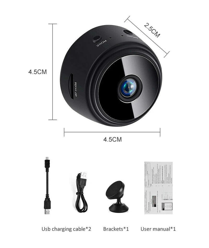 Night Owl™ - 1080p Mini WiFi Hidden Camera w/ Night Vision
